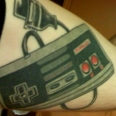 Geeky NES Controller Tattoo