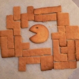 Gingerbread Pacman Loves Gingerbread Tetris Game