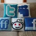 Social Media Icons Pillow Designs Provide Some Needed Rest