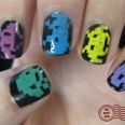 Space Invaders Nail Art Design