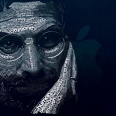 Steve Jobs Apple Font Art Design