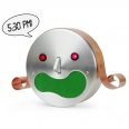 Talking Robot Alarm Clock Awaits Your Nose Press