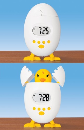 egg shaped gadget alarm clock