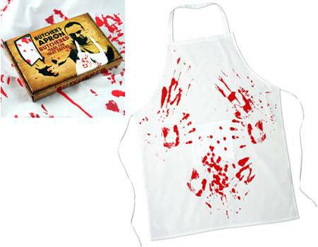 blood stained apron kitchen attire