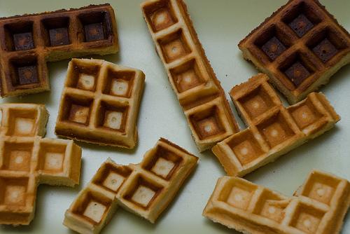 cool tetris design of waffles