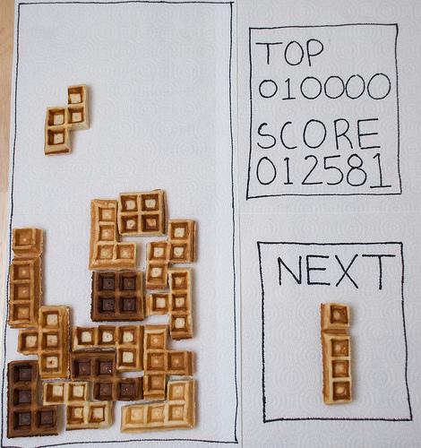 cool tetris waffle design