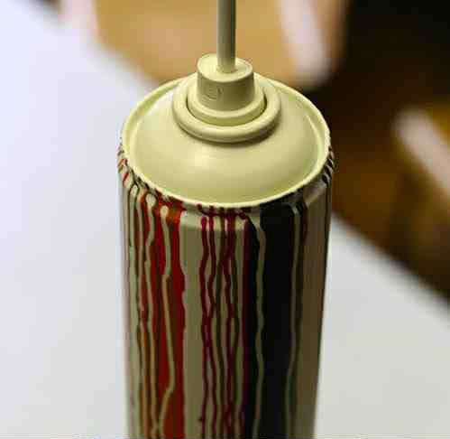 homemade lamps spray paint can