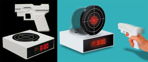 gun target alarm clock