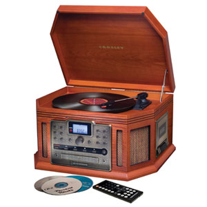 retro cd player with phonograph