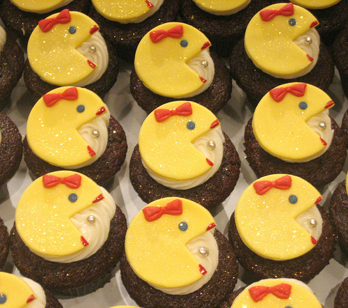 cool ms pacman cupcakes