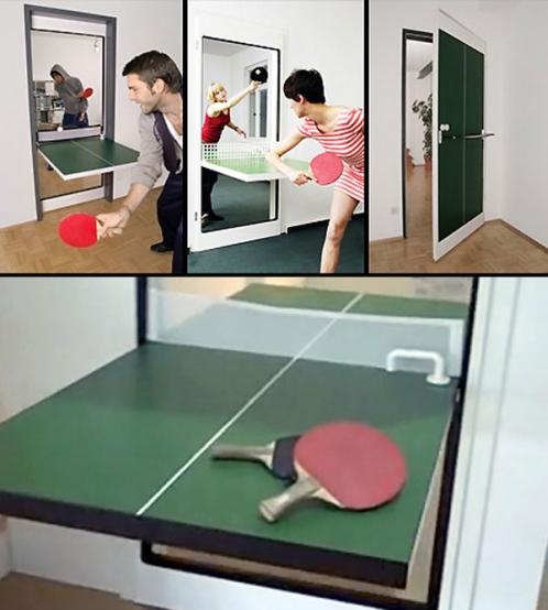 ping pong table door