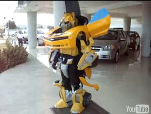bumblebee transformers costume turned real