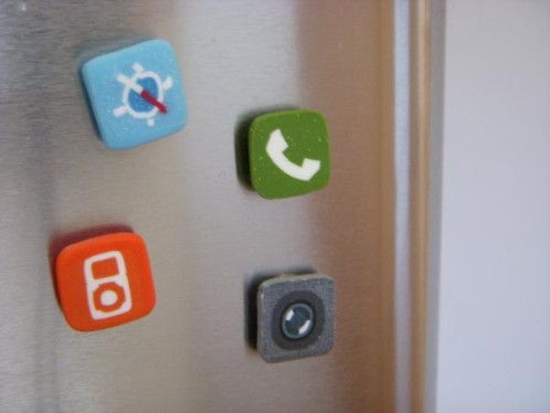cool iphone icons fridge magnets