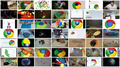 google chrome icon collage art