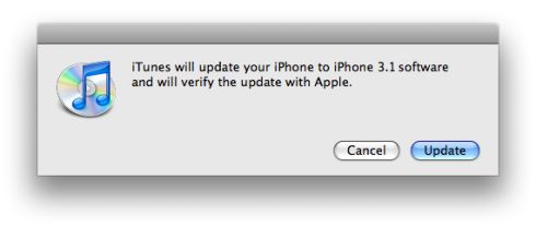 iphone update 3.1