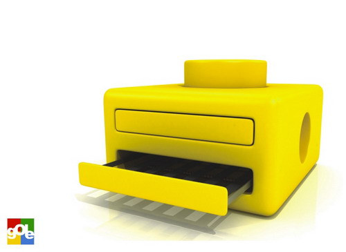 cool yellow lego toaster