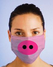 pig swine flu surgical mask