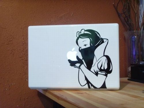 cool snow white macbook decal