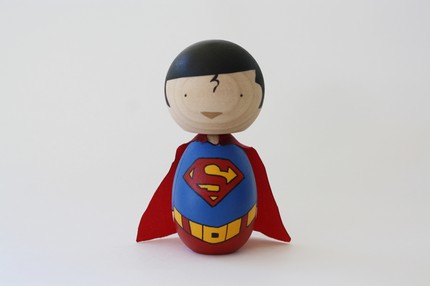 superman kokeshi doll