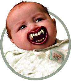 baby vampire teeth pacifier accessory