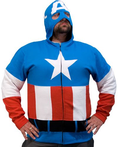 captain america halloween mask hoodie