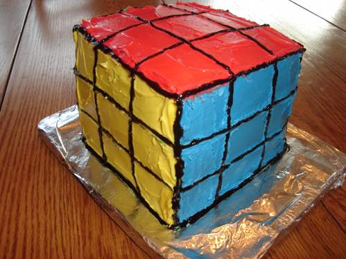 new rubik's cube cake