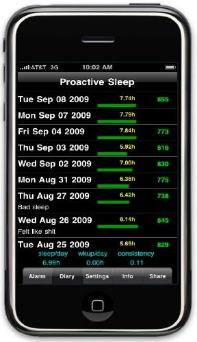 proactive sleep iphone app