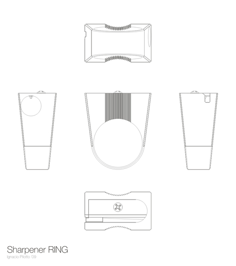 pencil sharpener ring design