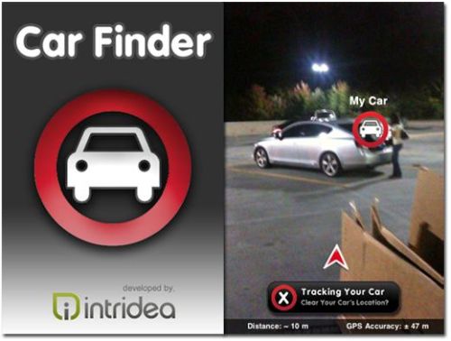 Car finder iPhone app
