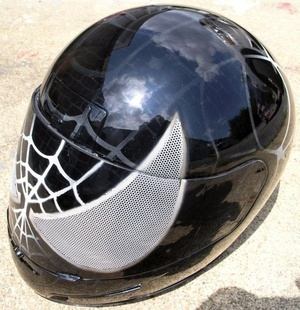 spiderman motorcycle helmet in black