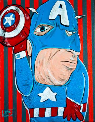 captain america picasso drawing