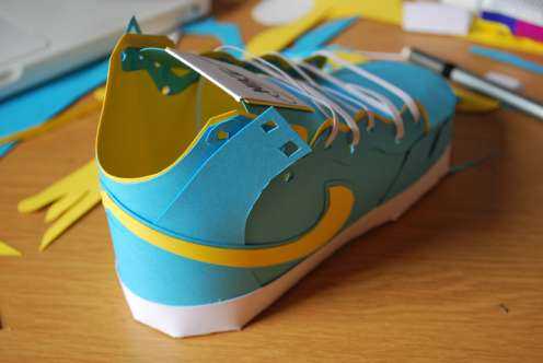 cool nike shoes design papercraft
