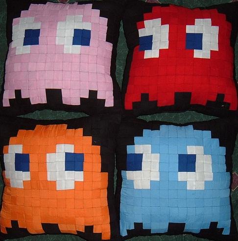 pacman ghosts pillows