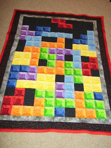 tetris quilt design