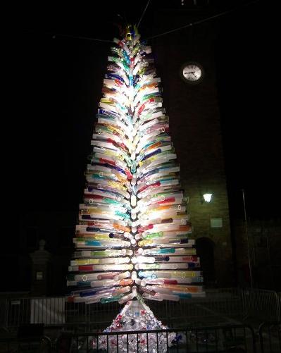 artificial murano tree lit up
