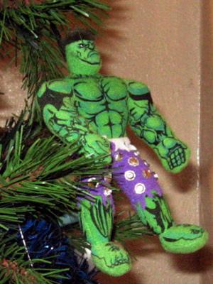 hulk felt ornament