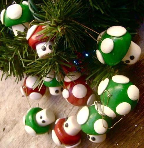 mario mushroom cool ornaments