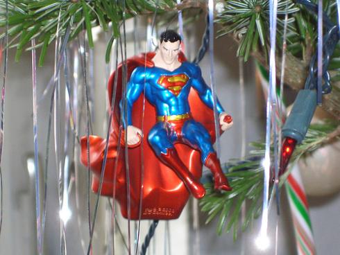 superman cool christmas ornament