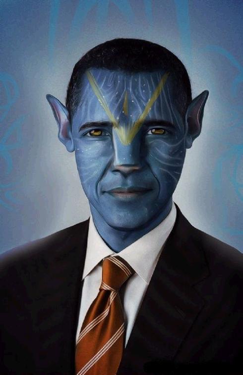 Funny President Barack Obama Avatar with Elongated Ears