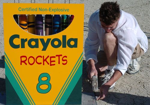 crayola crayons rockets project