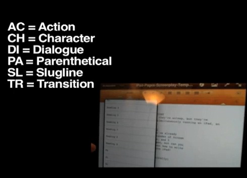 ipad screenplay template