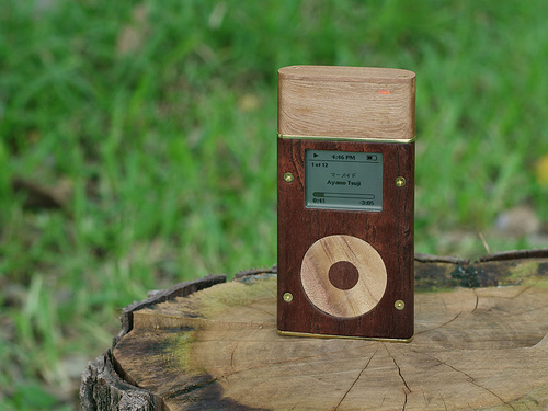 wooden ipod with itrip