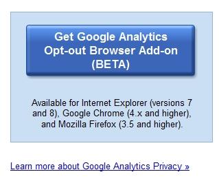 Google Analytics Opt-out Browser Add-on DOWNLOAD