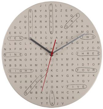 Word Search Clock Shows you the Time