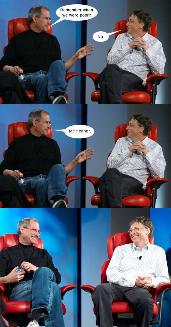 funny steve jobs and bill gates chat