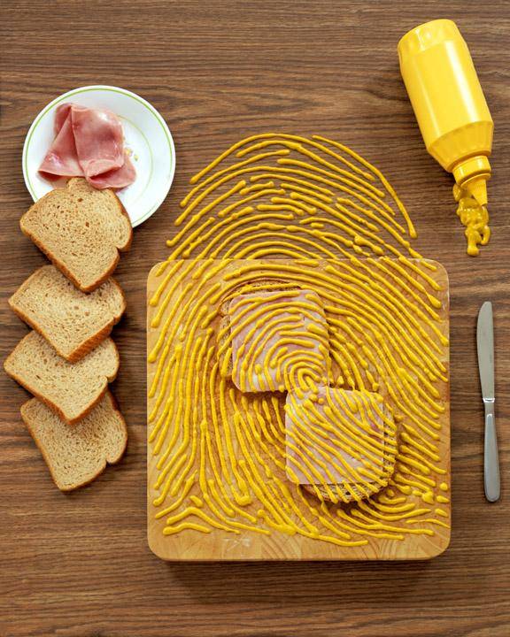 mustard sandwich finger print