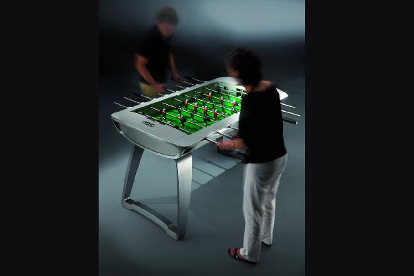 Playing Table Soccer - Foosball