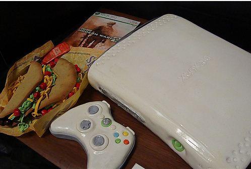 The Magnificent Xbox 360 Cake with Tacos