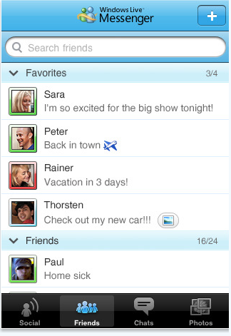 Windows Live Messenger iphone 2