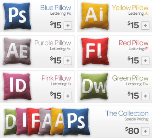 adobe creative suite icons pillow designs image